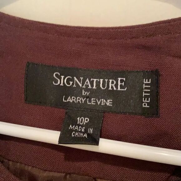 Signature by Larry Levine brown cropped jacket  10P - Picture 2 of 3